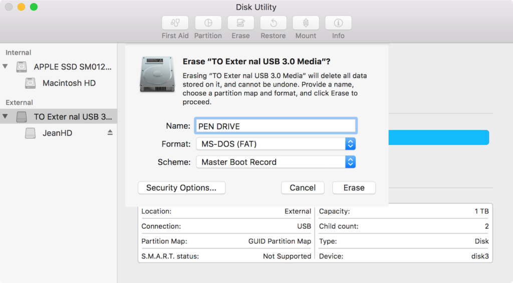 Como formatar pendrive no macOS (passo a passo)